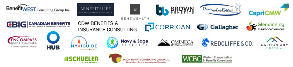 Logos of advisors located outside of Lower Mainland, BC
