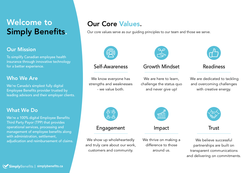 Simply Benefits Mission & Core Values